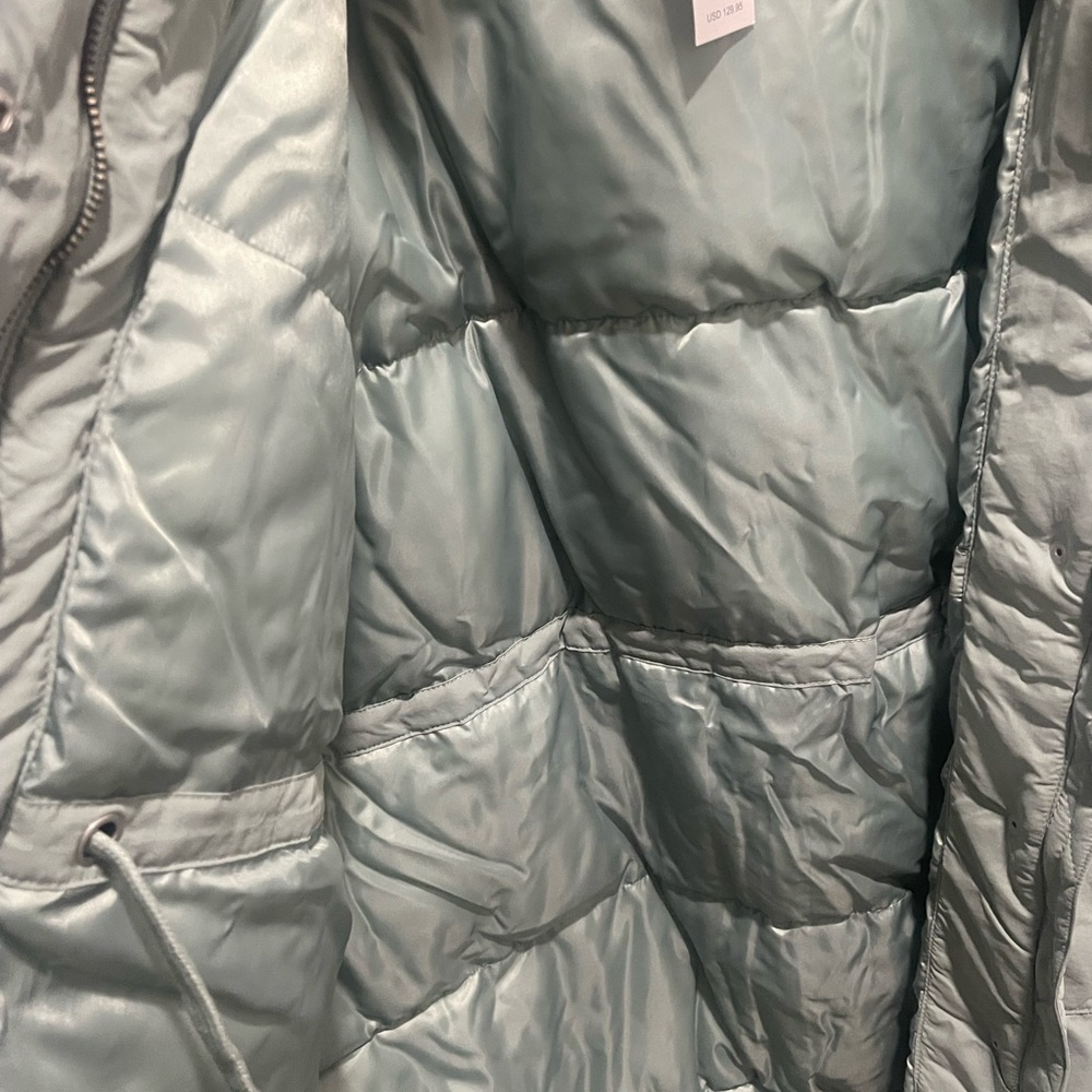 American Eagle Puffer Coat Hooded/Long Jacket Women's Sz L NWT - Picture 3 of 4